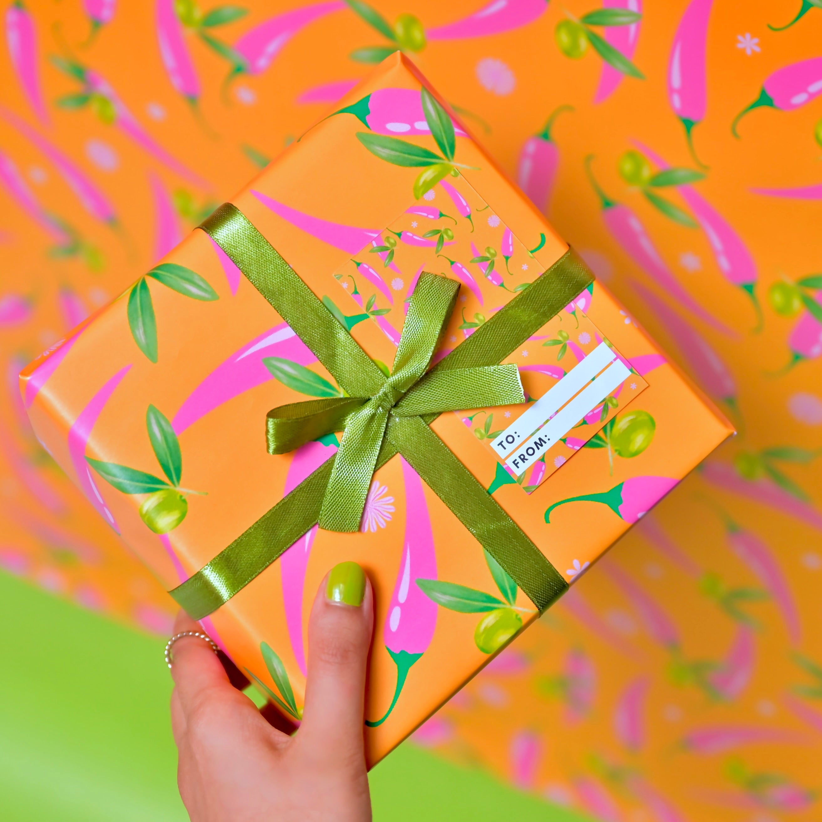 Glitter Ccrumb Wrapping Paper & Gift Tag